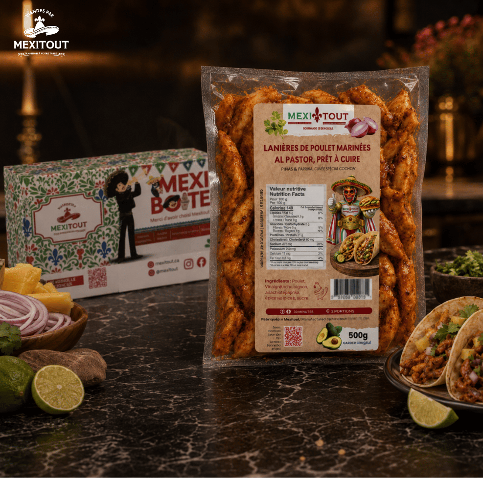 Lanières de poulet marinées Al Pastor prêtes à cuire – 500 g – Image 3