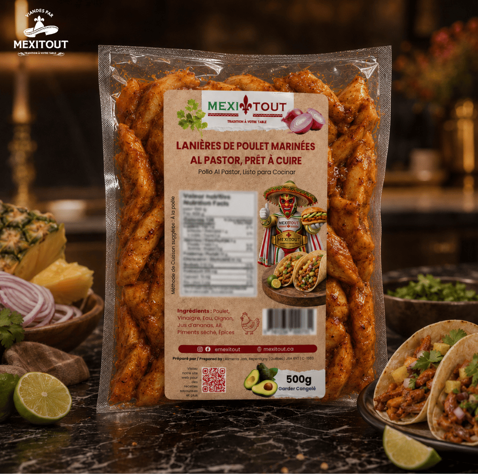 Lanières de poulet marinées Al Pastor prêtes à cuire – 500 g – Image 2