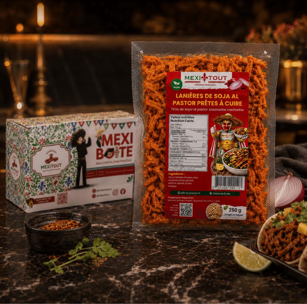 Lanières de soya Al Pastor prêtes à cuire (Végé)🌱– 250 g – Image 3