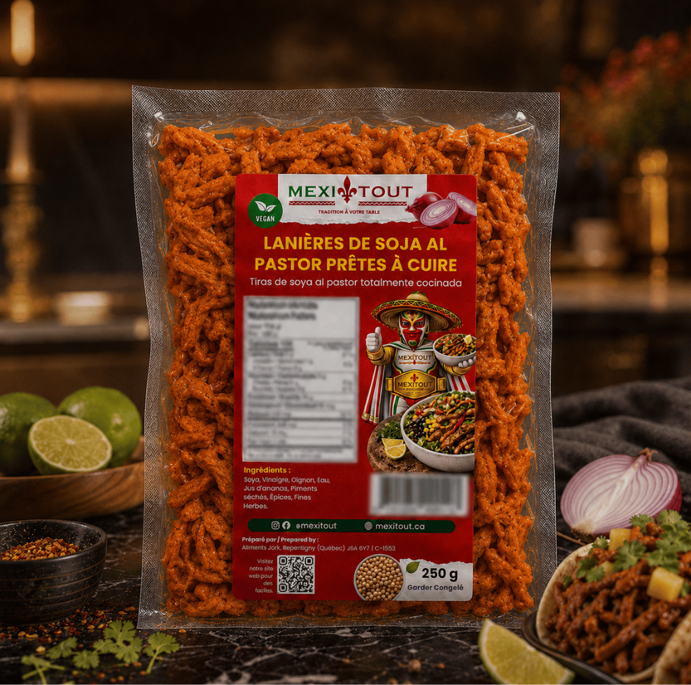 Lanières de soya Al Pastor prêtes à cuire (Végé)🌱– 250 g – Image 2