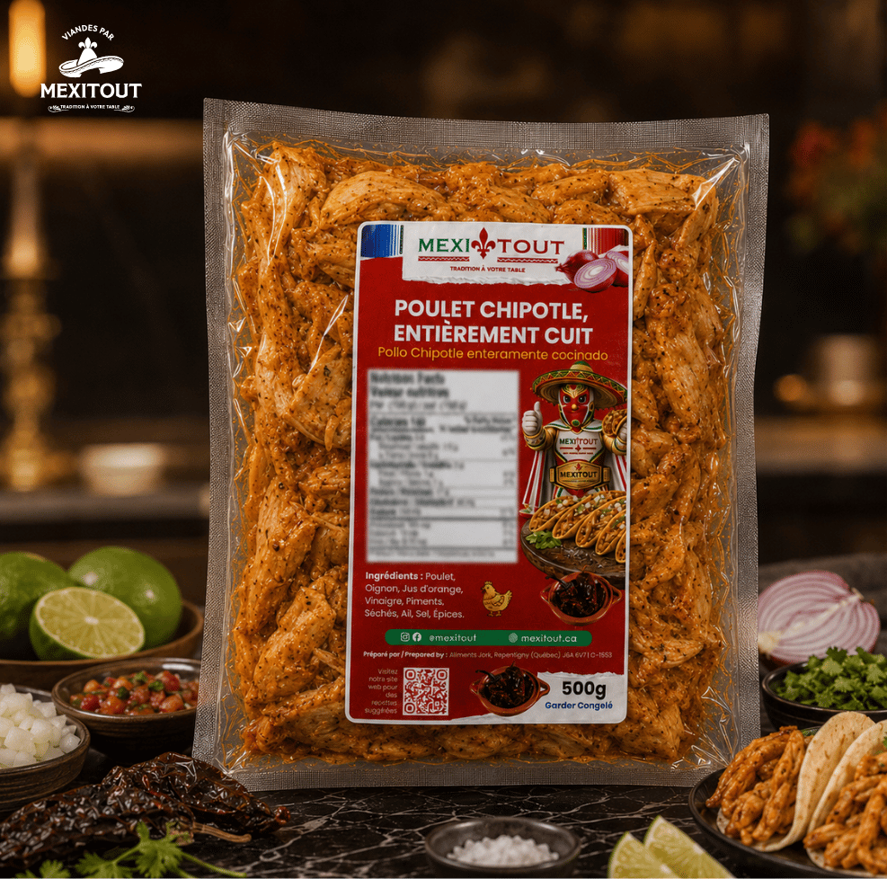 Poulet Chipotle entièrement cuit, prêt à effilocher– 500 g – Image 2
