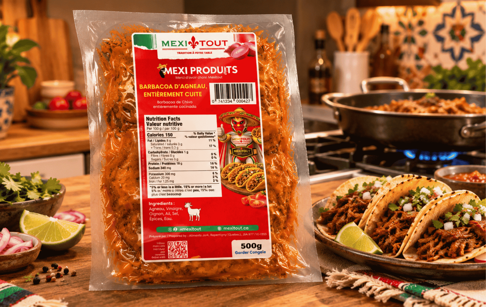 Processus de commande — viandes mexicaines Mexitout livrées à Montréal